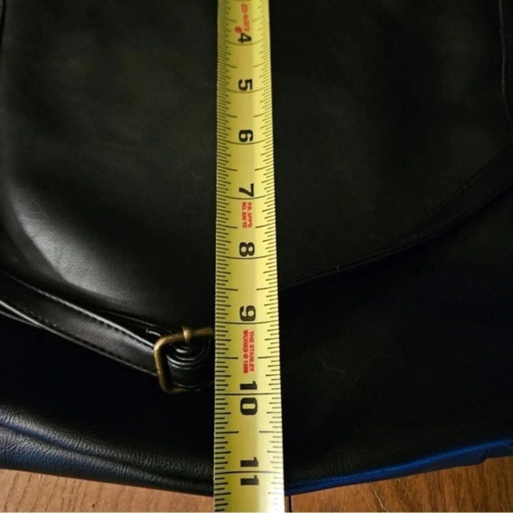 Unbranded Black Faux Leather Hobo Bag‎ Slouchy Shoulder Purse Medium New Boho
